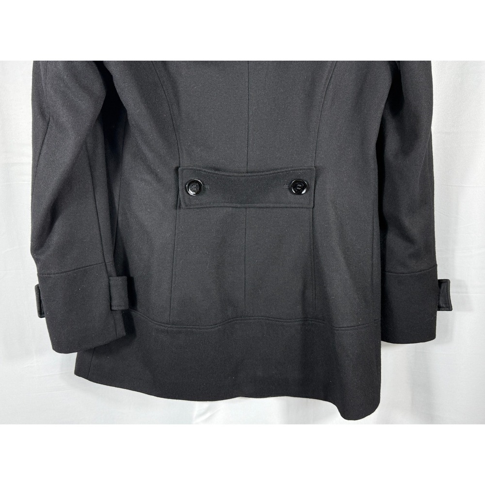 Calvin Klein Womens Black Wool Blend Hooded Toggle Coat Jacket XS - Picture 9 of 12